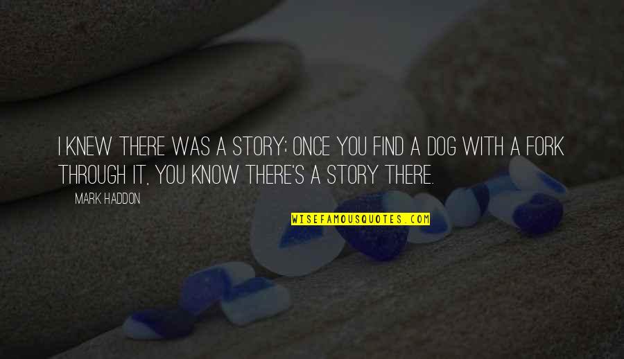 Haddon Quotes By Mark Haddon: I knew there was a story; once you