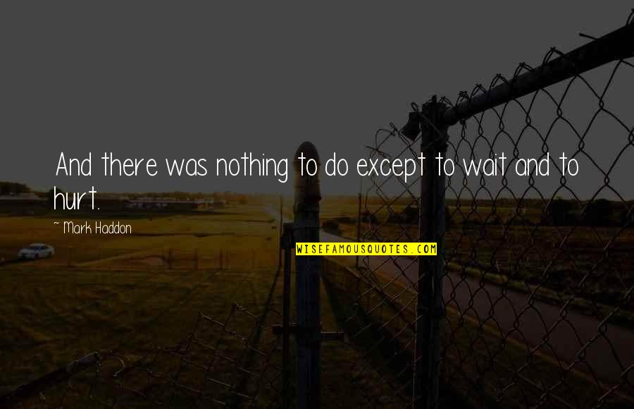 Haddon Quotes By Mark Haddon: And there was nothing to do except to