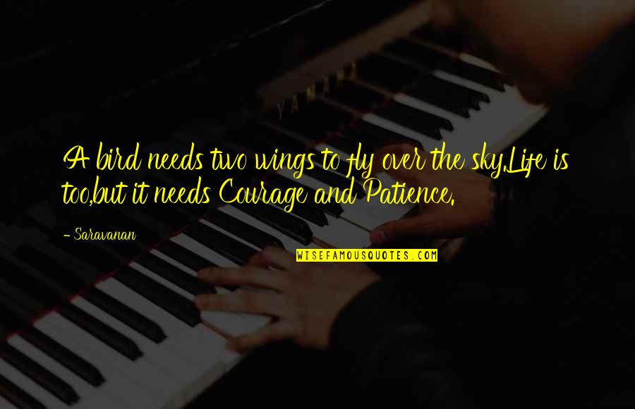 Hadeeth Quotes By Saravanan: A bird needs two wings to fly over