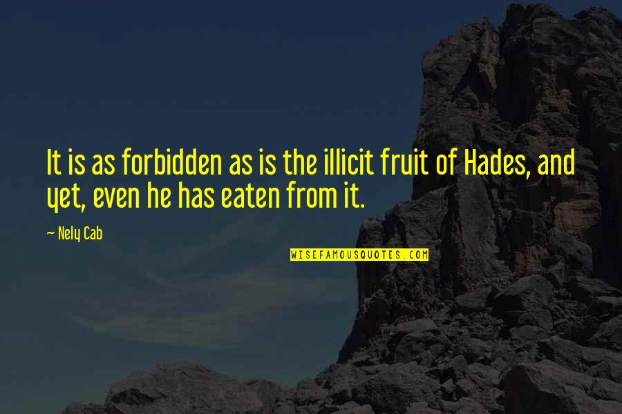 Hades Quotes By Nely Cab: It is as forbidden as is the illicit