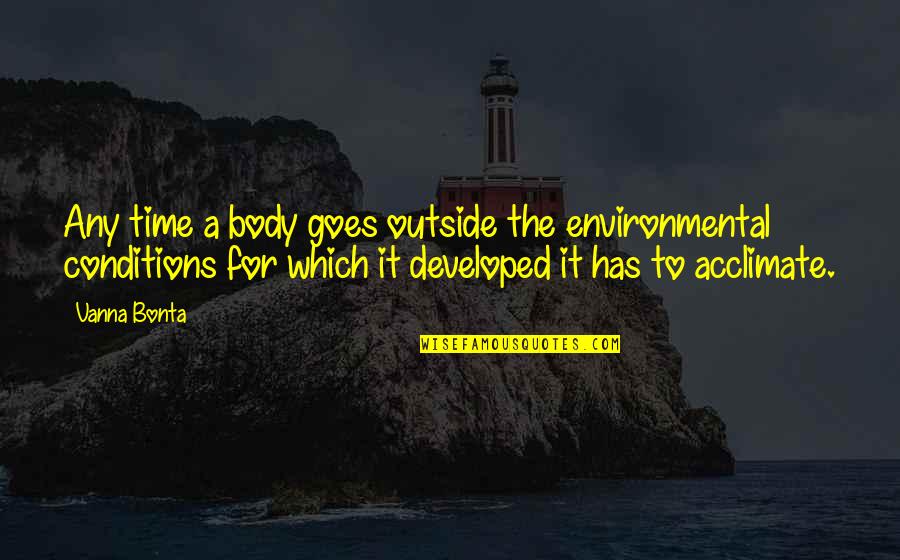 Hades Theme Quotes By Vanna Bonta: Any time a body goes outside the environmental Hades Theme Quotes By Vanna Bonta: Any time a body goes outside the environmental