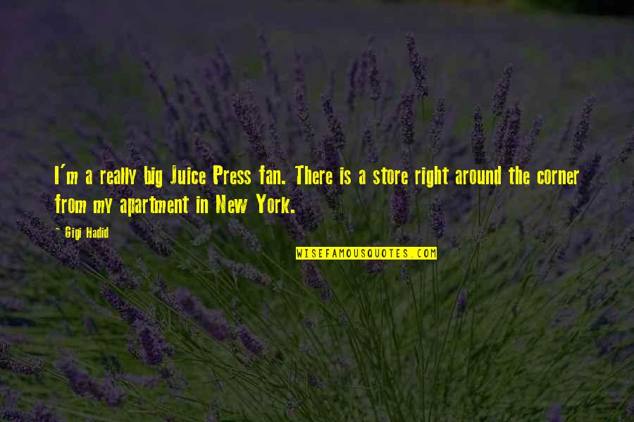 Hadid Quotes By Gigi Hadid: I'm a really big Juice Press fan. There