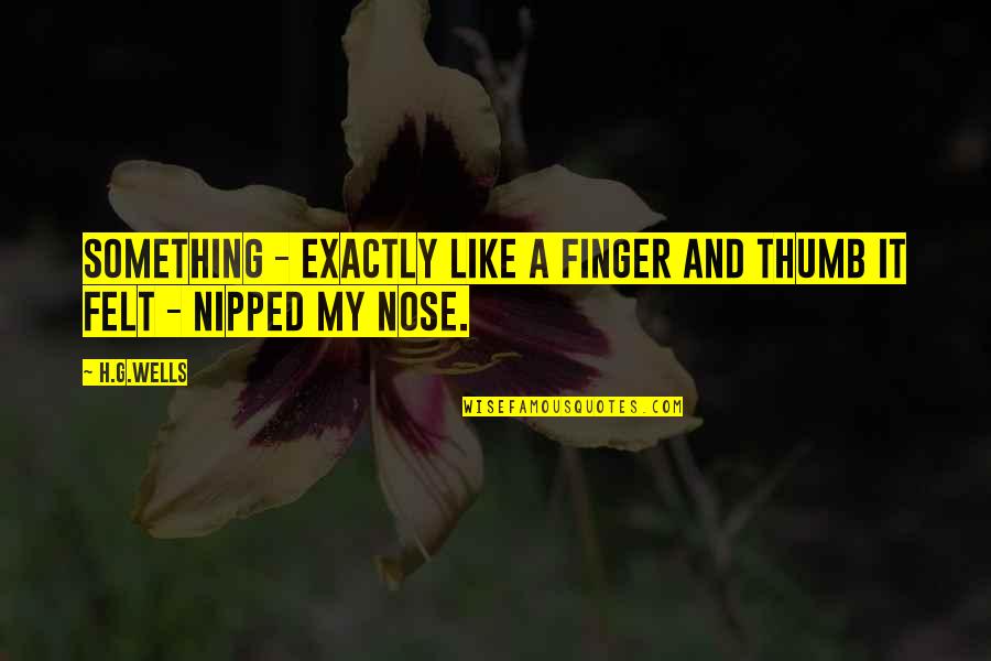 Hady Amr Quotes By H.G.Wells: Something - exactly like a finger and thumb