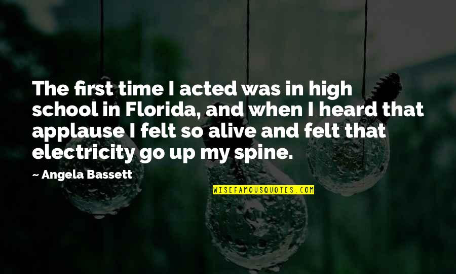 Hadzija Znacenje Quotes By Angela Bassett: The first time I acted was in high Hadzija Znacenje Quotes By Angela Bassett: The first time I acted was in high
