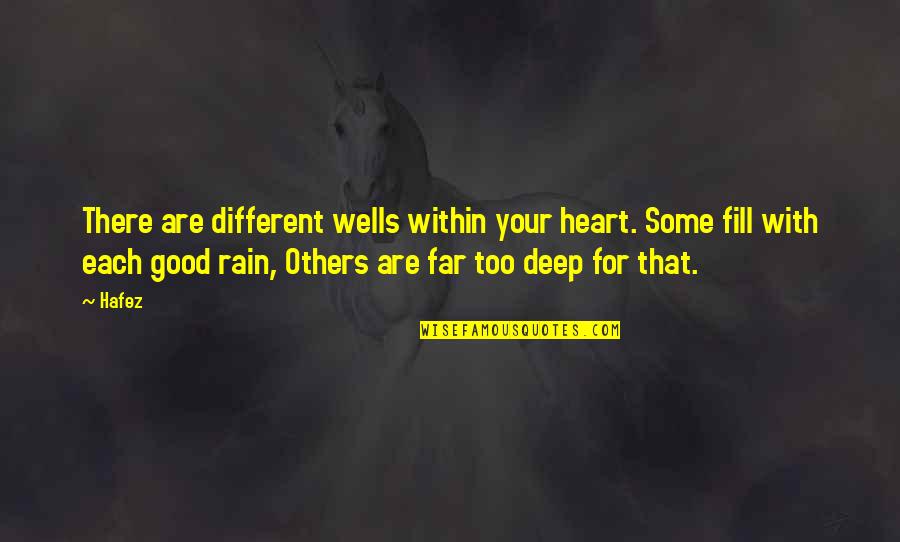 Hafez Quotes By Hafez: There are different wells within your heart. Some