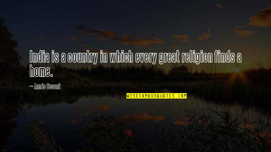 Haffa Demon Quotes By Annie Besant: India is a country in which every great