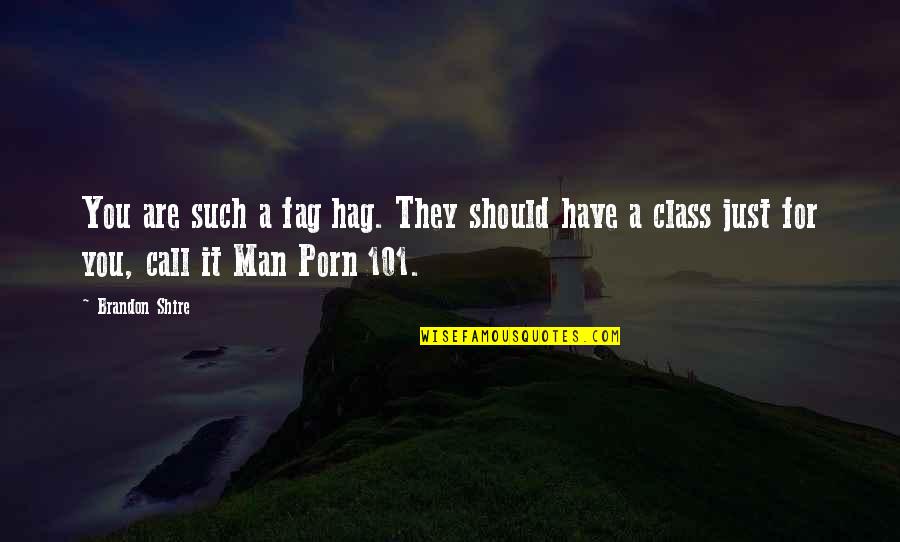 Hag Quotes By Brandon Shire: You are such a fag hag. They should