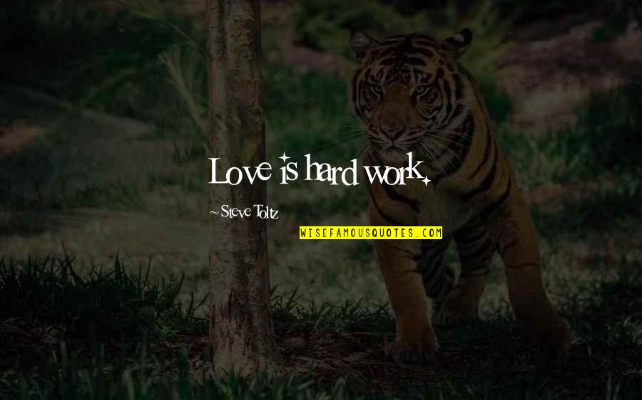 Haggling Means Quotes By Steve Toltz: Love is hard work. Haggling Means Quotes By Steve Toltz: Love is hard work.
