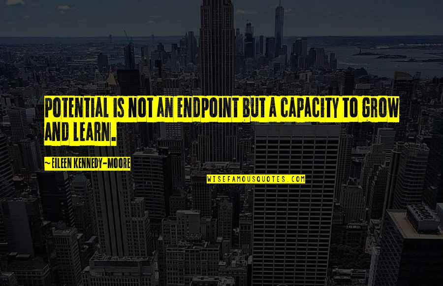 Hagmans Graniteffekt Quotes By Eileen Kennedy-Moore: Potential is not an endpoint but a capacity Hagmans Graniteffekt Quotes By Eileen Kennedy-Moore: Potential is not an endpoint but a capacity