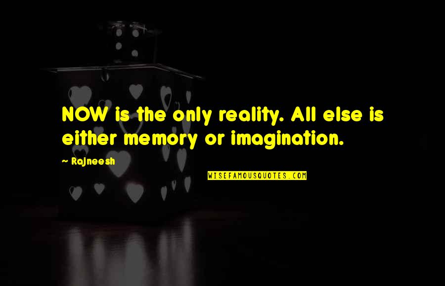 Hagop Quotes By Rajneesh: NOW is the only reality. All else is
