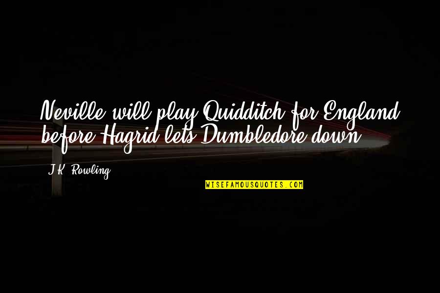 Hagrid Quotes By J.K. Rowling: Neville will play Quidditch for England before Hagrid