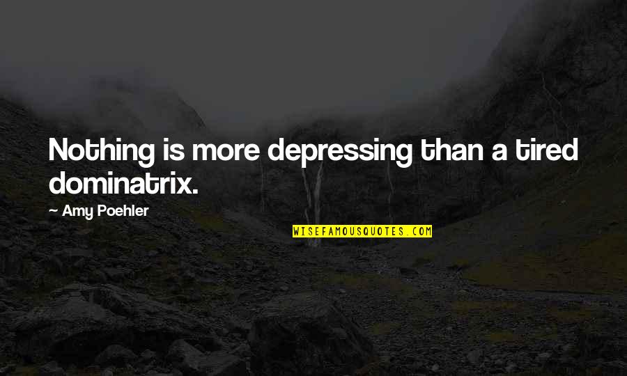 Haha Quotes By Amy Poehler: Nothing is more depressing than a tired dominatrix.