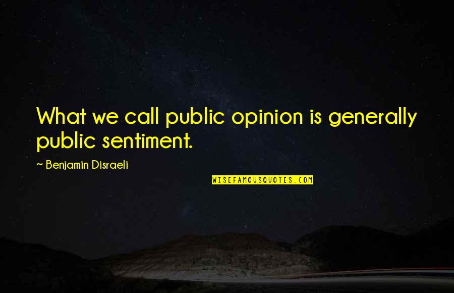 Haha Sad Quotes By Benjamin Disraeli: What we call public opinion is generally public Haha Sad Quotes By Benjamin Disraeli: What we call public opinion is generally public