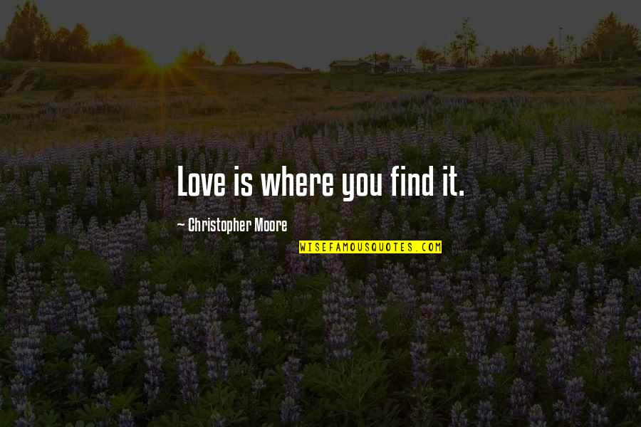 Hahahahaha Song Quotes By Christopher Moore: Love is where you find it. Hahahahaha Song Quotes By Christopher Moore: Love is where you find it.