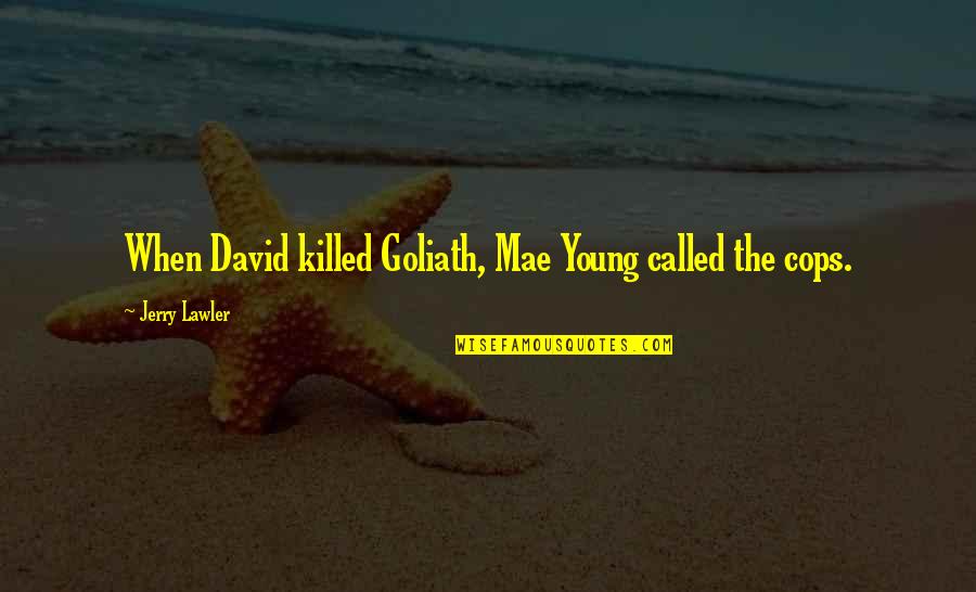 Haimish Yiddish Quotes By Jerry Lawler: When David killed Goliath, Mae Young called the