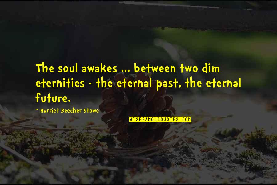 Hain Quotes By Harriet Beecher Stowe: The soul awakes ... between two dim eternities