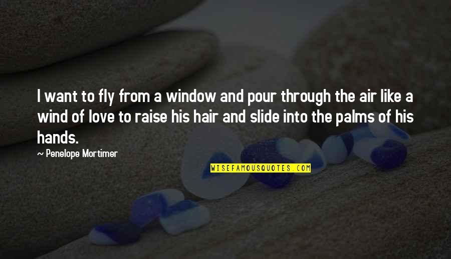 Hair And Love Quotes By Penelope Mortimer: I want to fly from a window and