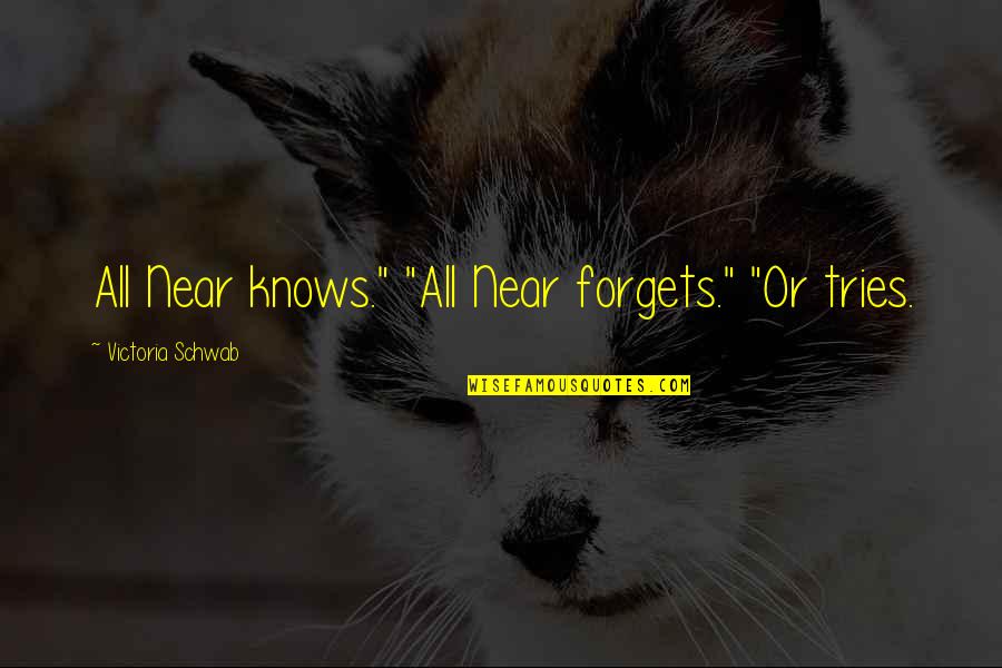 Hair Salon Slogans Quotes By Victoria Schwab: All Near knows." "All Near forgets." "Or tries.