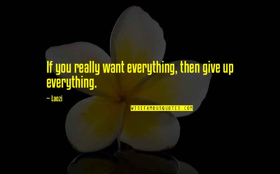 Haiyan Typhoon Quotes By Laozi: If you really want everything, then give up