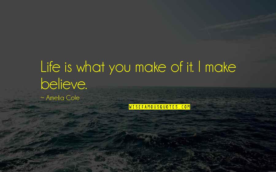 Hajduk Veljko Quotes By Amelia Cole: Life is what you make of it. I Hajduk Veljko Quotes By Amelia Cole: Life is what you make of it. I