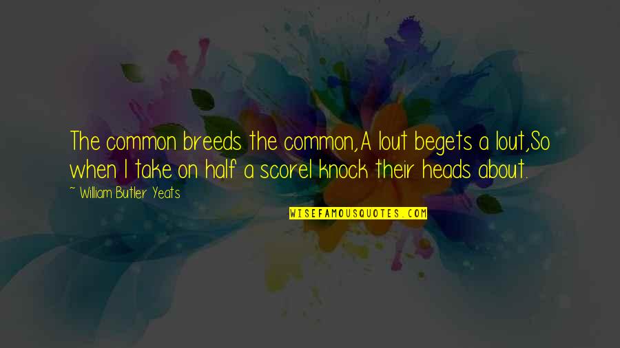 Hajj Gcse Quotes By William Butler Yeats: The common breeds the common,A lout begets a Hajj Gcse Quotes By William Butler Yeats: The common breeds the common,A lout begets a