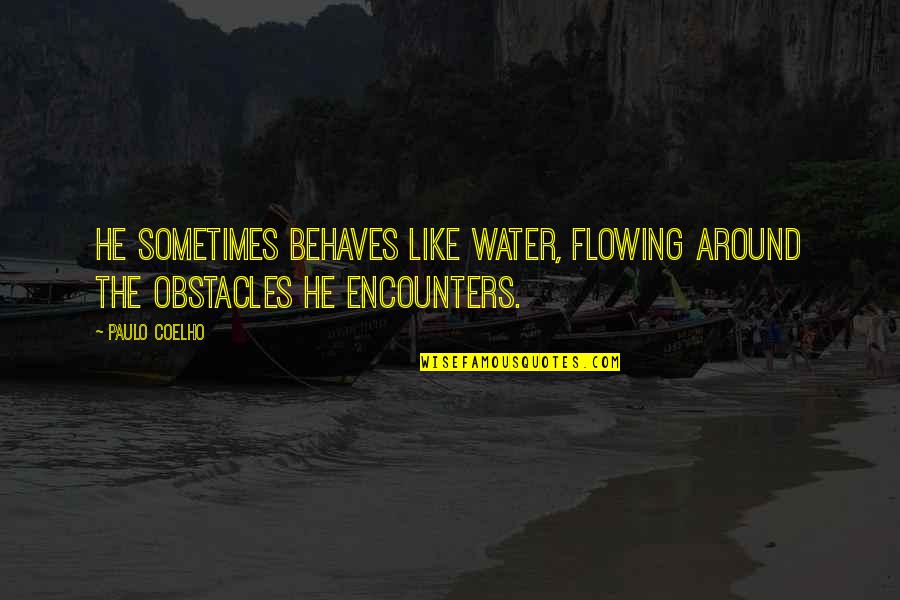 Hakim Jami Quotes By Paulo Coelho: He sometimes behaves like water, flowing around the