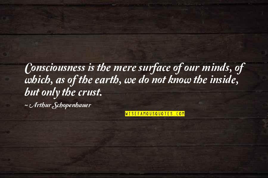 Hakusho Characters Quotes By Arthur Schopenhauer: Consciousness is the mere surface of our minds,