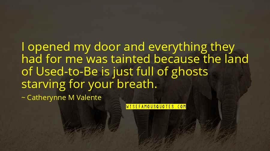 Hal Higdon Quotes By Catherynne M Valente: I opened my door and everything they had