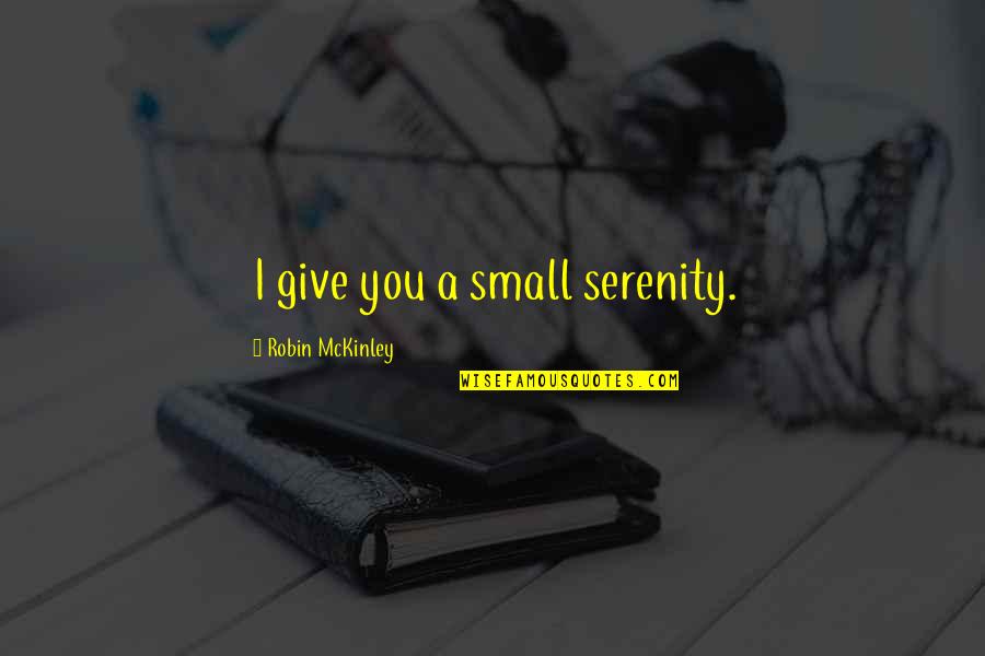 Hal Jordan Quotes By Robin McKinley: I give you a small serenity.