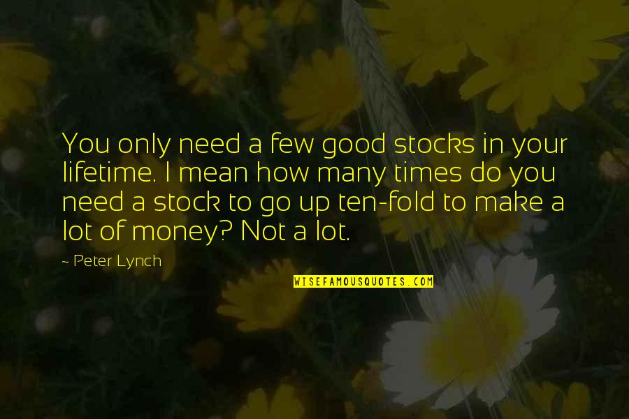 Halbritter Quotes By Peter Lynch: You only need a few good stocks in