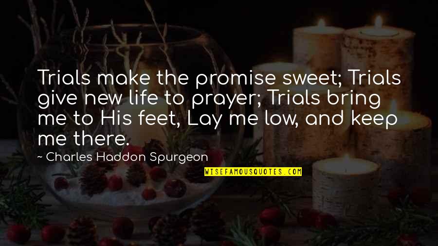 Haleigh Cummings Quotes By Charles Haddon Spurgeon: Trials make the promise sweet; Trials give new Haleigh Cummings Quotes By Charles Haddon Spurgeon: Trials make the promise sweet; Trials give new