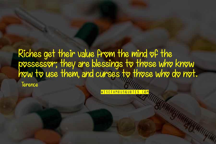 Halevi Enterprises Quotes By Terence: Riches get their value from the mind of Halevi Enterprises Quotes By Terence: Riches get their value from the mind of
