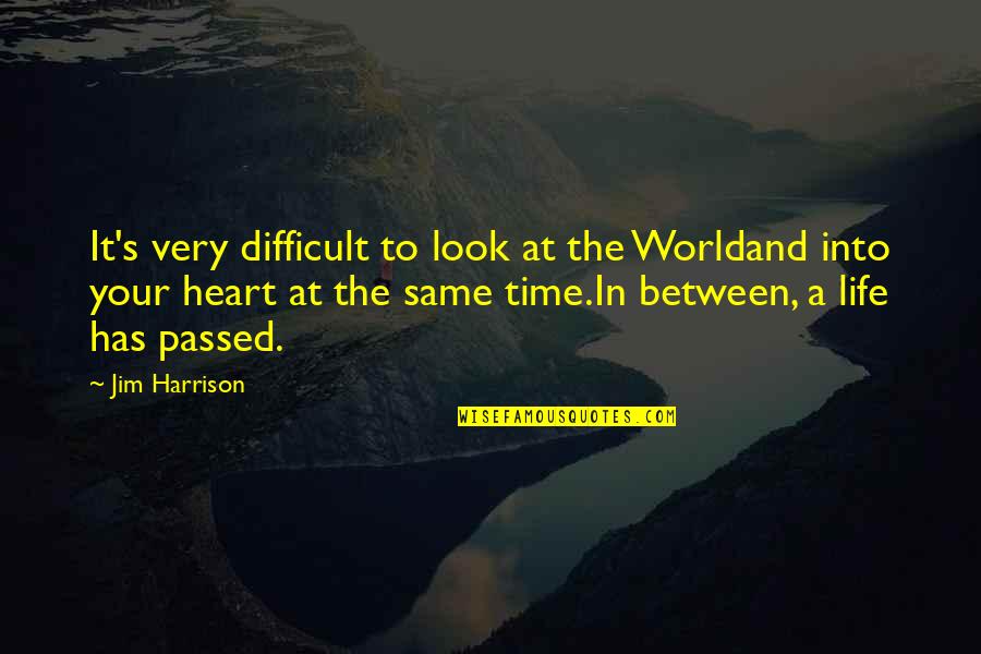 Haley James Season 1 Quotes By Jim Harrison: It's very difficult to look at the Worldand