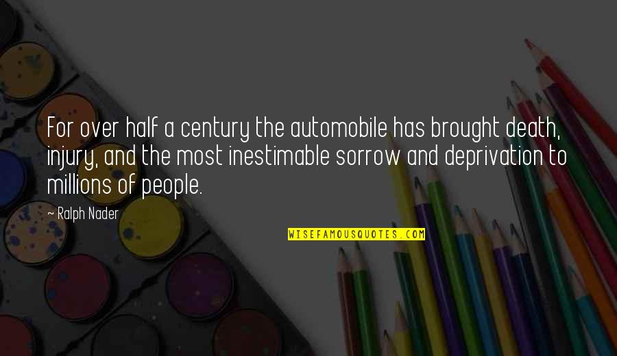Half A Century Quotes By Ralph Nader: For over half a century the automobile has Half A Century Quotes By Ralph Nader: For over half a century the automobile has