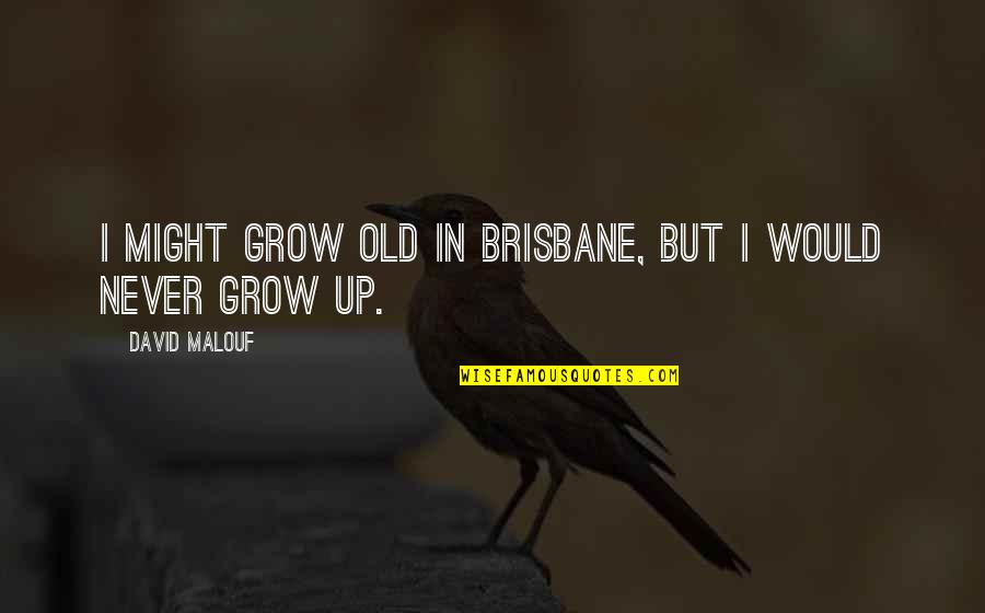 Half Baked Samson Quotes By David Malouf: I might grow old in Brisbane, but I