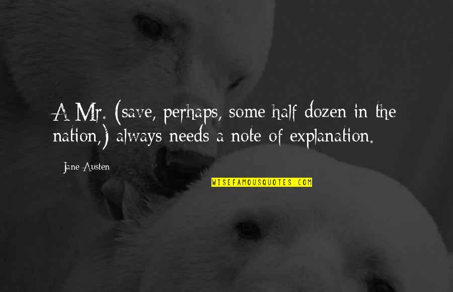 Half Dozen Quotes By Jane Austen: A Mr. (save, perhaps, some half dozen in Half Dozen Quotes By Jane Austen: A Mr. (save, perhaps, some half dozen in