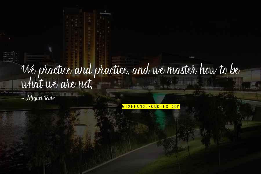 Half Man Half Lion Quotes By Miguel Ruiz: We practice and practice, and we master how