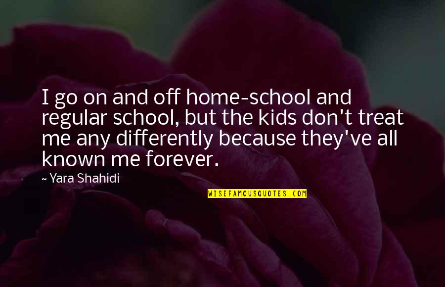 Halfsies Cookie Company Quotes By Yara Shahidi: I go on and off home-school and regular Halfsies Cookie Company Quotes By Yara Shahidi: I go on and off home-school and regular