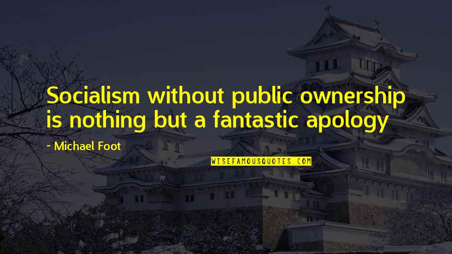 Hall Pass Quotes By Michael Foot: Socialism without public ownership is nothing but a