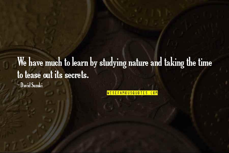 Hallberg Engineering Quotes By David Suzuki: We have much to learn by studying nature