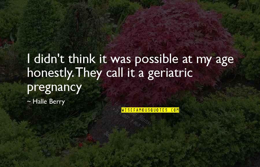 Halle Berry Quotes By Halle Berry: I didn't think it was possible at my
