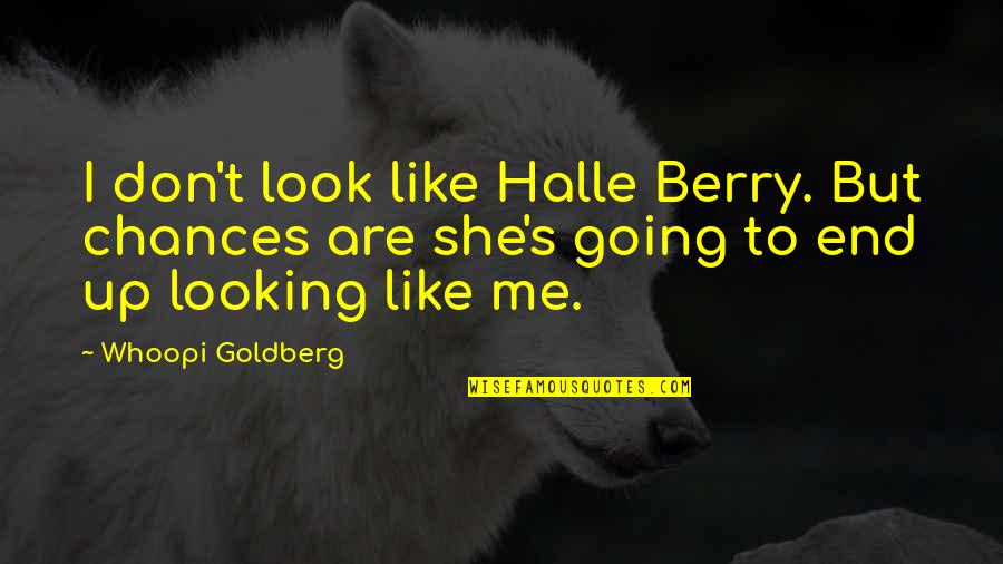 Halle Berry Quotes By Whoopi Goldberg: I don't look like Halle Berry. But chances