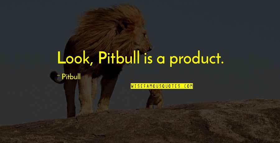 Hallgat I Quotes By Pitbull: Look, Pitbull is a product.