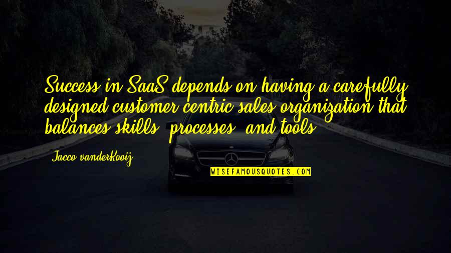 Halls Pep Talk Quotes By Jacco VanderKooij: Success in SaaS depends on having a carefully