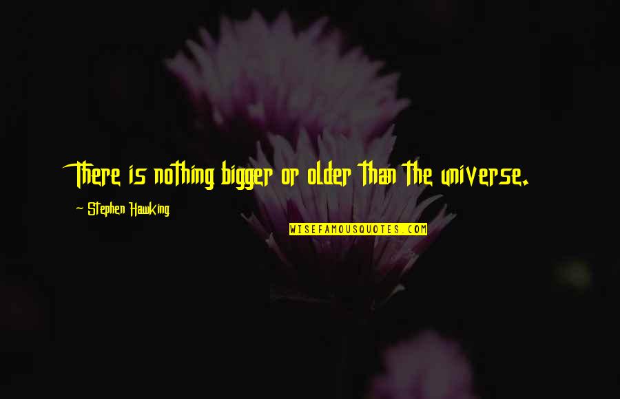 Haltered Horse Quotes By Stephen Hawking: There is nothing bigger or older than the