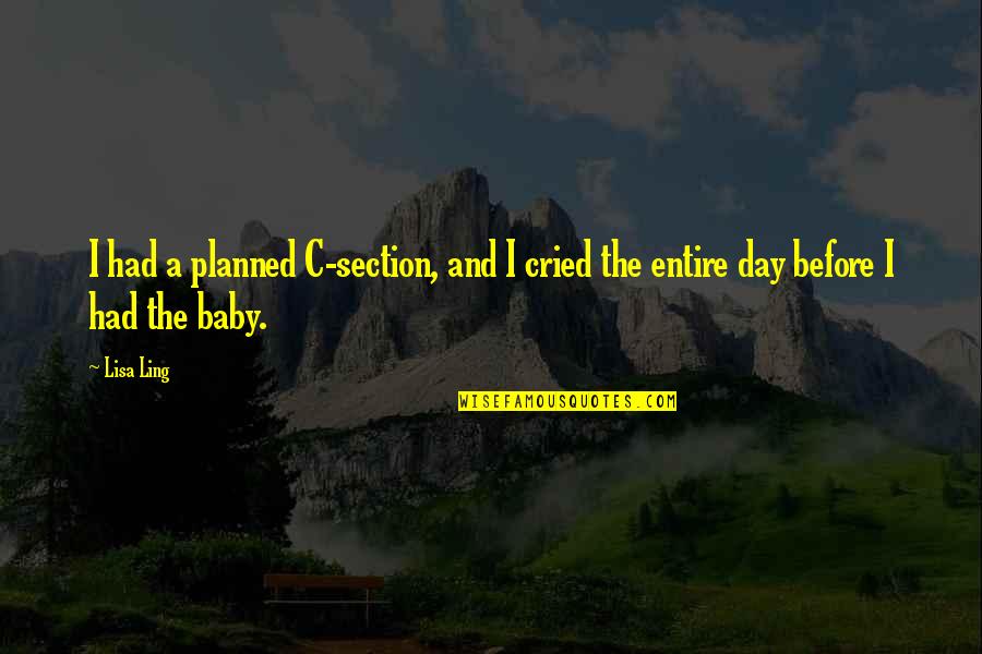 Hamamoto Quotes By Lisa Ling: I had a planned C-section, and I cried