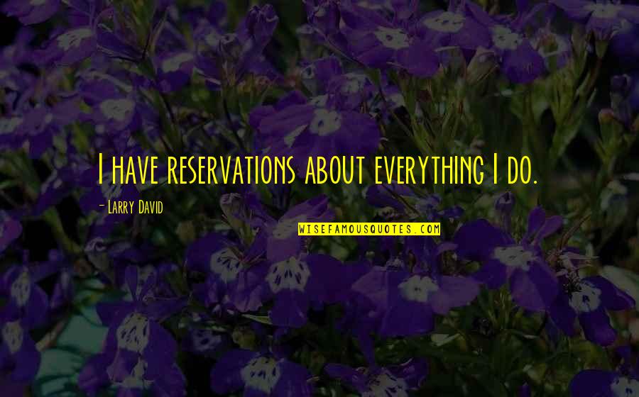 Hamary Channel Quotes By Larry David: I have reservations about everything I do. Hamary Channel Quotes By Larry David: I have reservations about everything I do.