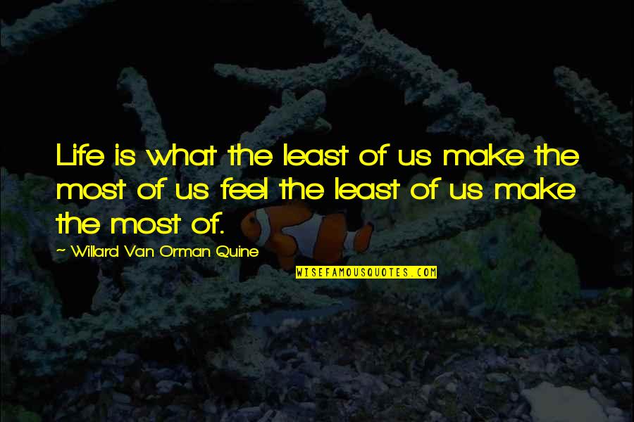 Hamdani Invest Quotes By Willard Van Orman Quine: Life is what the least of us make