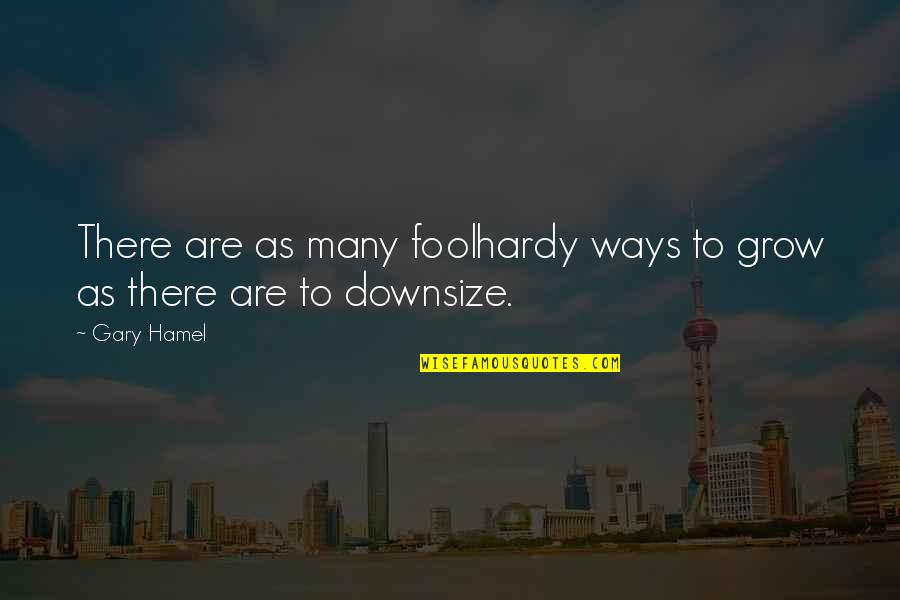 Hamel Quotes By Gary Hamel: There are as many foolhardy ways to grow