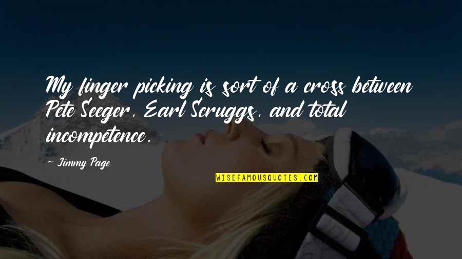 Hamilik Quotes By Jimmy Page: My finger picking is sort of a cross Hamilik Quotes By Jimmy Page: My finger picking is sort of a cross